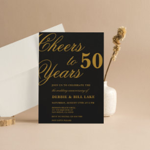 Anniversary Invitations Cheers to 50 Years Invite