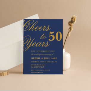 Anniversary Invitations Cheers to 50 Years Invite