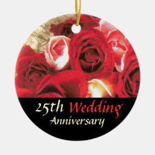 Anniversary Keepsake Ceramic Tree Decoration