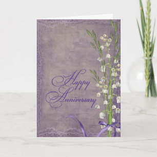 Anniversary Lily of the Valley bouquet Card
