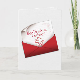 Anniversary Love Note In Red Envelope Card