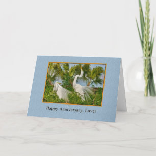 Anniversary, Lover, Great Egret Birds Card