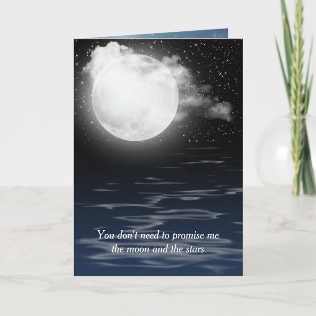 Anniversary Moon with Water Reflection Card (Front)