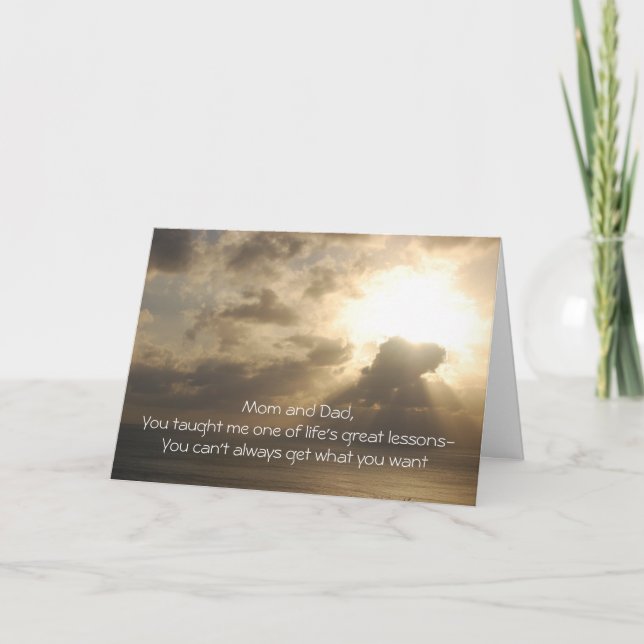 Anniversary -Mum and Dad,You taught me one of life Card (Front)