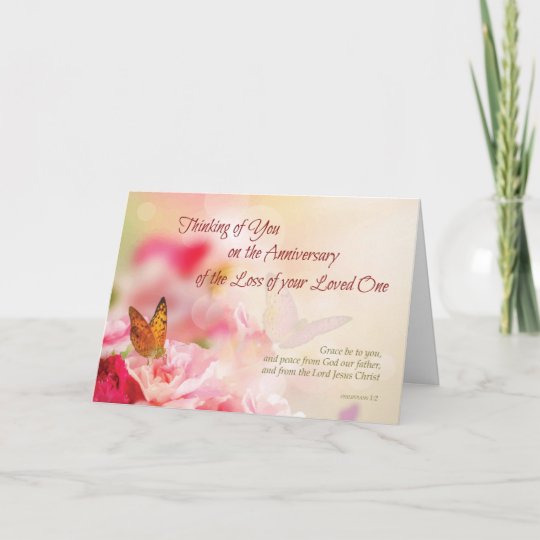 Anniversary of Loss of Loved One’s Death, Flowers Card
