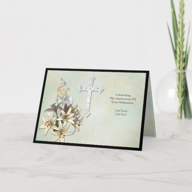 Anniversary of Ordination Card Personalised (Front)