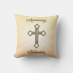 Anniversary of Ordination, Cross on Starburst Cushion