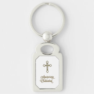 Anniversary of Ordination, Cross on Starburst Key Ring