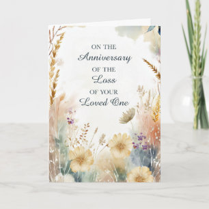 Anniversary of the Loss of Loved One Wildflowers Card