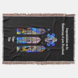 Anniversary Ordination Personalised Pastor Priest Throw Blanket