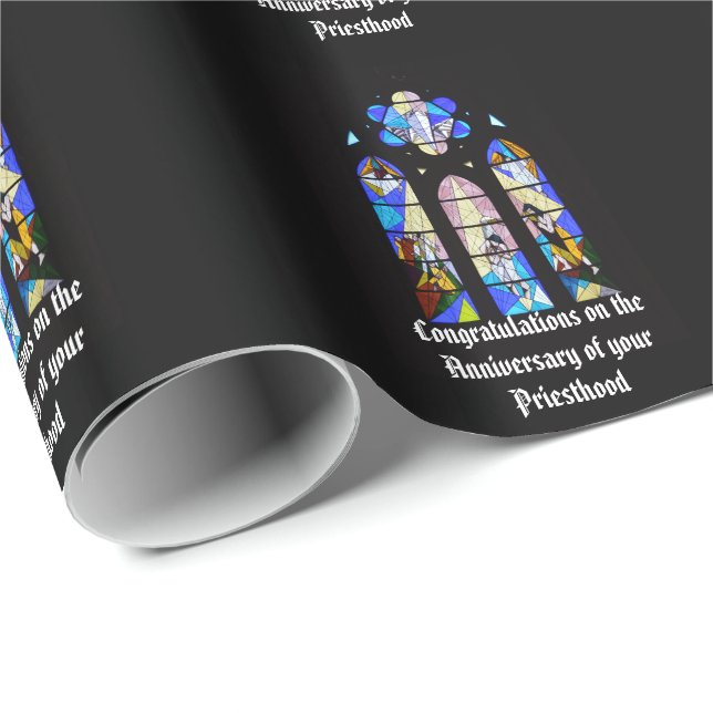 Anniversary Ordination Personalised Pastor Priest Wrapping Paper (Roll Corner)