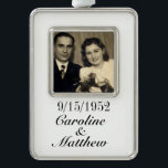 Anniversary Ornament Gift<br><div class="desc">Just change the photo and text ... . and you have a great memory maker!</div>