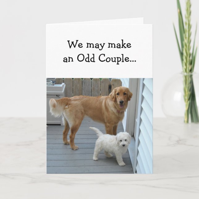 Anniversary Partner Sweetheart with Cute Dog Card (Front)