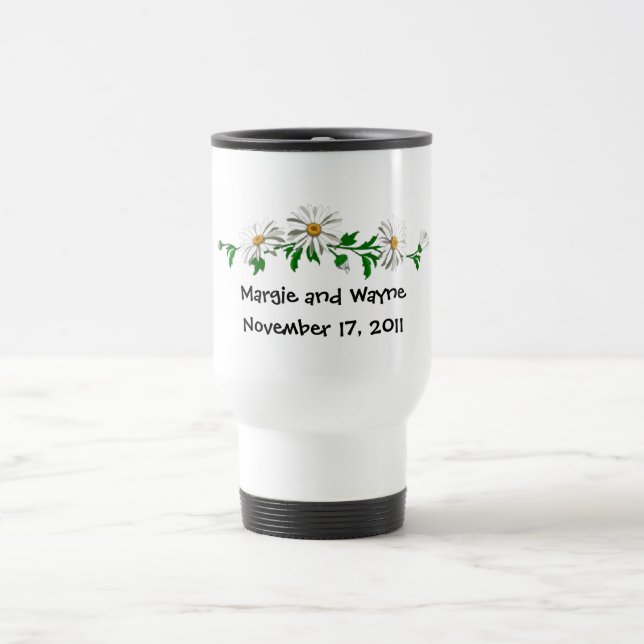 Anniversary party favour travel mug (Center)
