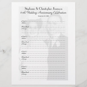 Anniversary Party Guest Book Photo Sign-In Page