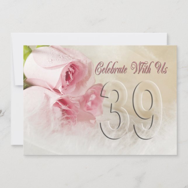 Anniversary party invitation for 39 years (Front)