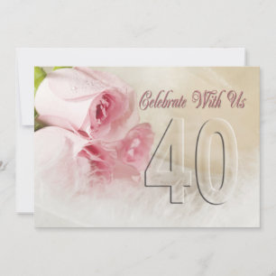 Anniversary party invitation for 40 years