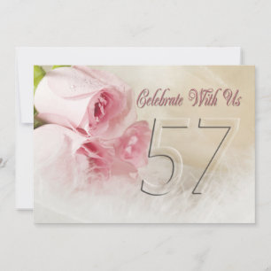 Anniversary party invitation for 57 years