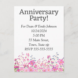 Anniversary party invitations