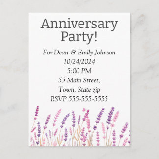 Anniversary party invitations