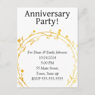 Anniversary party invitations