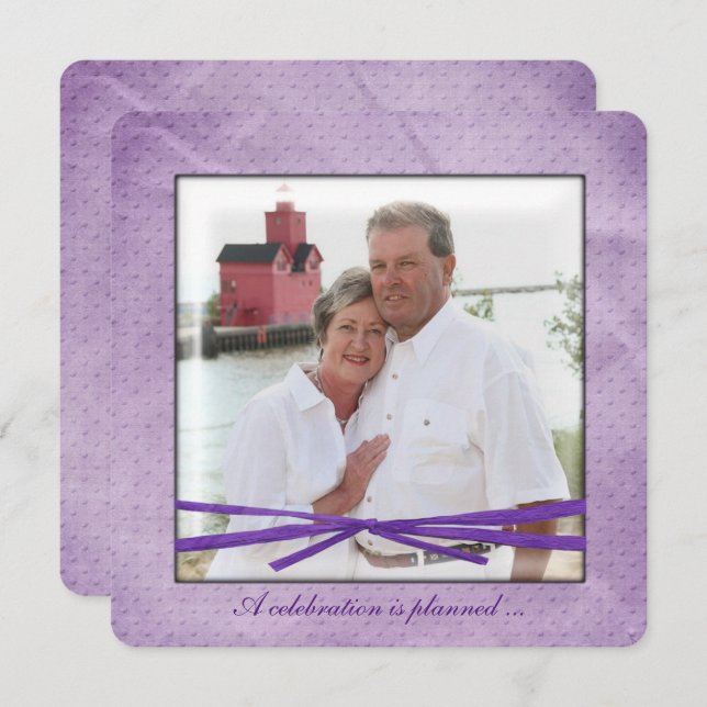 Anniversary party photo frame invitation (Front/Back)