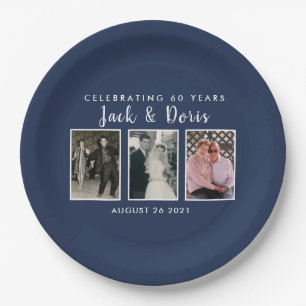 anniversary party photo plates