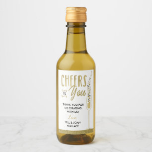 Anniversary Party Wine Bottle Favour Label