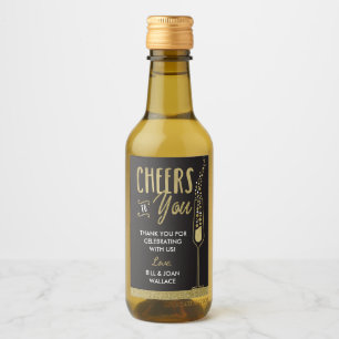 Anniversary Party Wine Bottle Favour Label