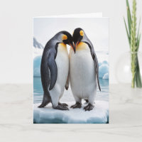 Anniversary Penguin Couple On An Iceberg