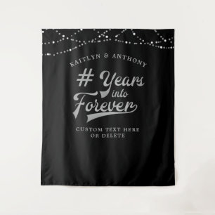 Anniversary Photo Backdrop # Years into Forever Tapestry