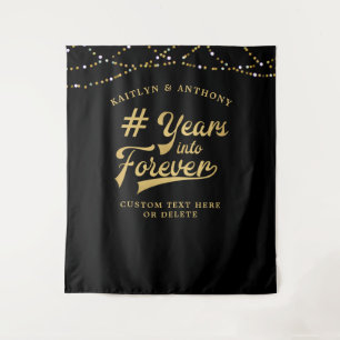 Anniversary Photo Backdrop # Years into Forever Tapestry