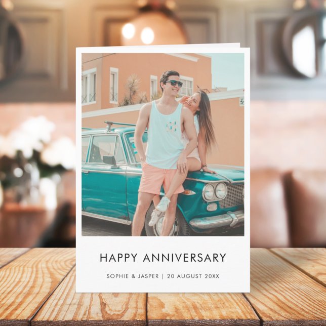 Anniversary Photo Card | Modern Stylish 5x7 Folded (Creator Uploaded)