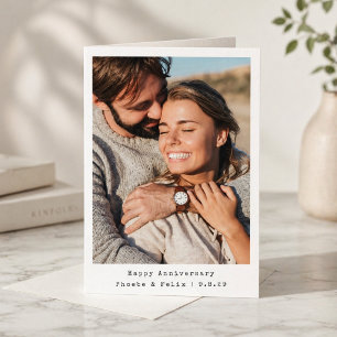 Anniversary Photo Couple Custom Folded Card