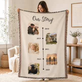 Anniversary Photo Family Blanket