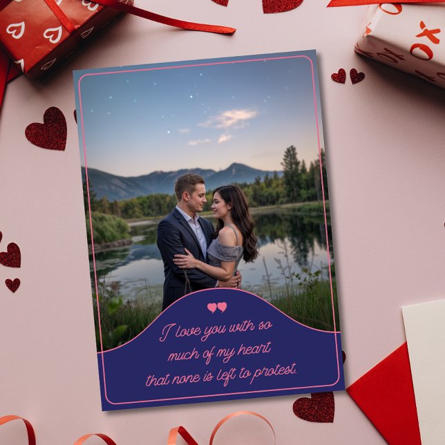 Anniversary Photo Modern Elegant Love Quote Card (Creator Uploaded)