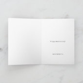 Anniversary Photo | Modern Trendy Stylish Script Card (Inside)