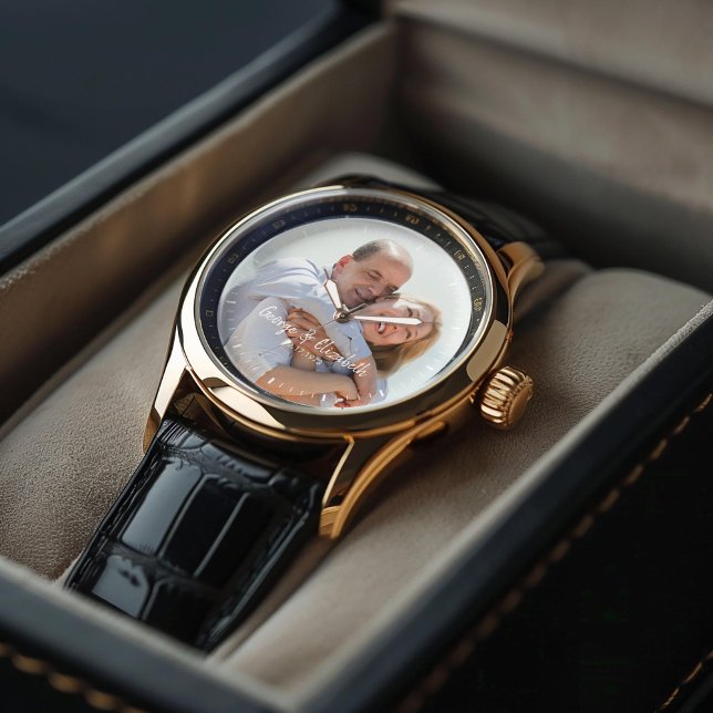 Anniversary Photo Personalised Watch (Inspiration mockup (not actual product))