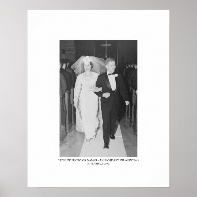 Anniversary Photo with Border to sign Guest Book (Front)