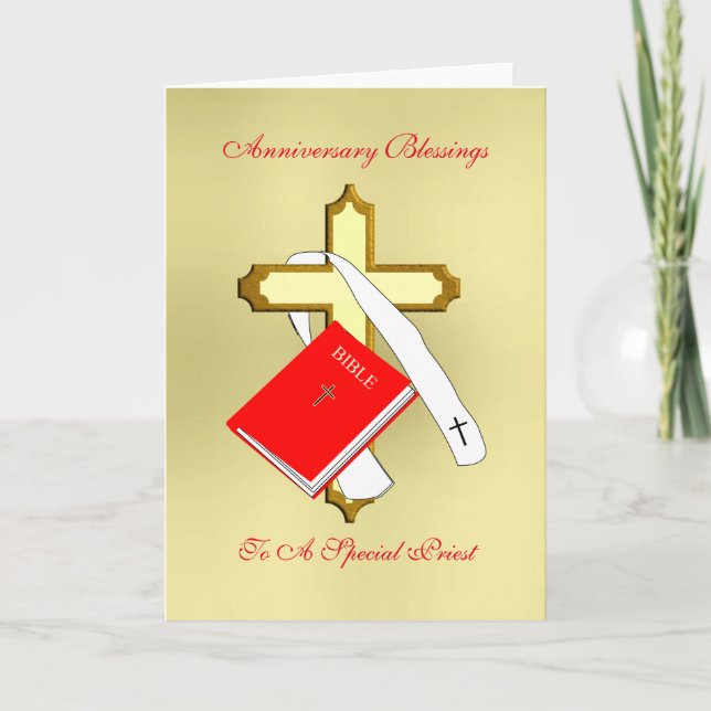 Anniversary Priest Ordination Celebrations Card (Front)