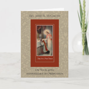 ANNIVERSARY PRIEST ORDINATION CHALICE HOST CARD