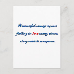 Anniversary Quote - A successful marriage requir … Postcard
