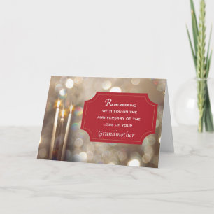 Anniversary Remembrance Grandmother at Christmas Card