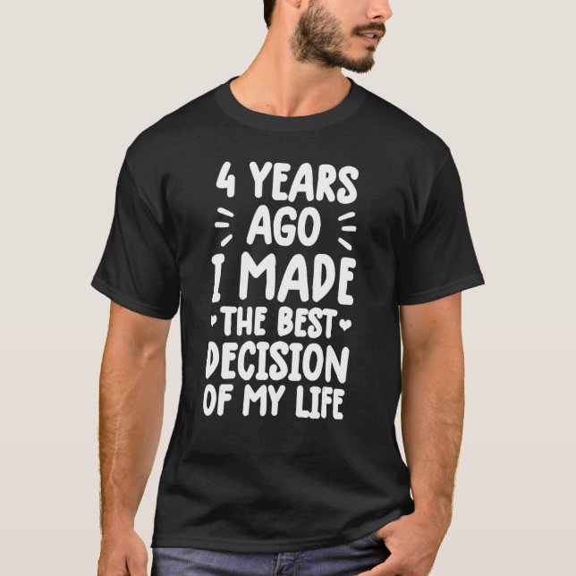anniversary shirts for married couples 4 years mar (Front)