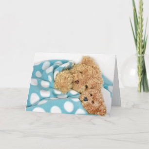 anniversary snuggling teddy bears card