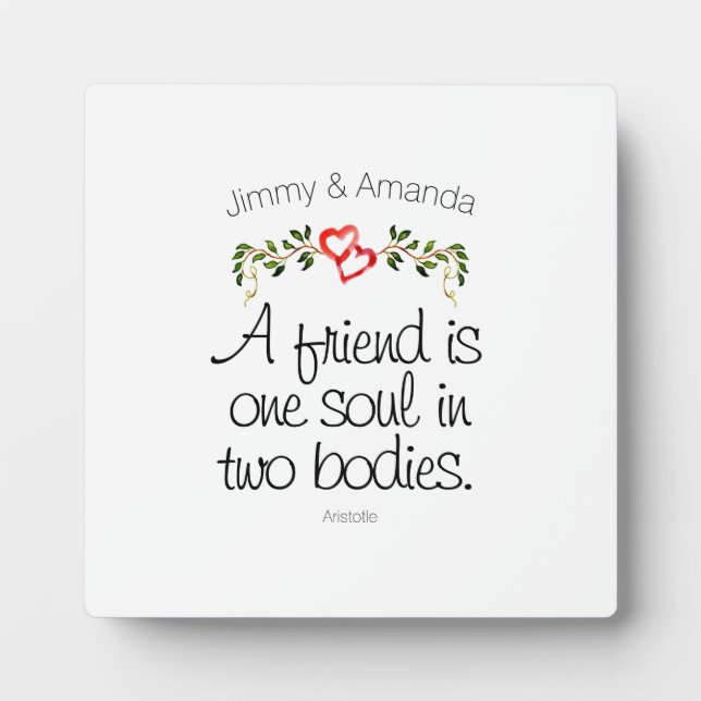 Anniversary Soulmate Inspiration—Hearts & Leaves Plaque (Front)