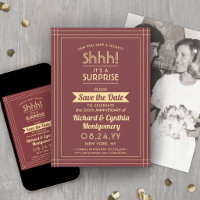 Anniversary Surprise Party Burgundy & Gold 1 Photo