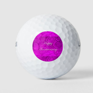Anniversary Swirls Pink Golf Balls
