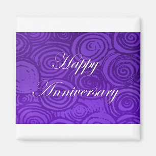 Anniversary Swirls Purple Magnet