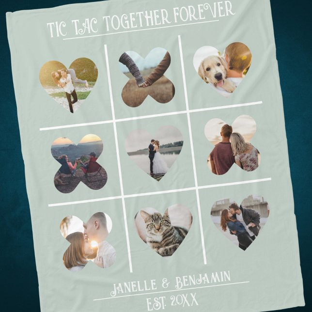 Anniversary Tic Tac Together Photo Template Fleece (Creator Uploaded)